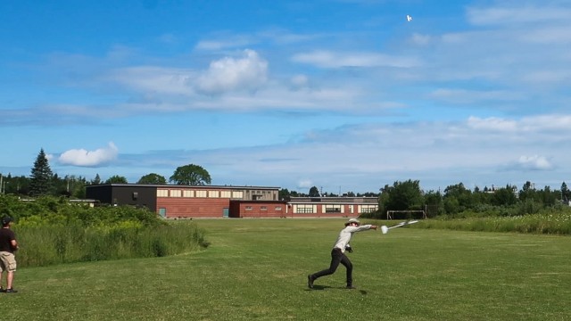 Josh launching his DLG... with Rhoady's plane in the Distance!!
